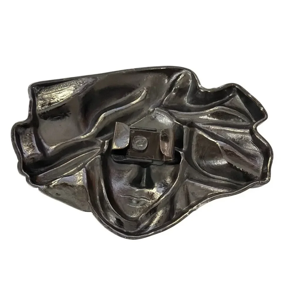 vintage Art Nouveau-style women's cinch belt buckle  three dimensional